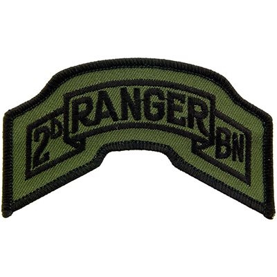 IRON ON 2nd RANGER BATIALLION  SUBDUED PATCH