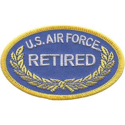 IRON ON USAFOVAL RETIRED PATCH