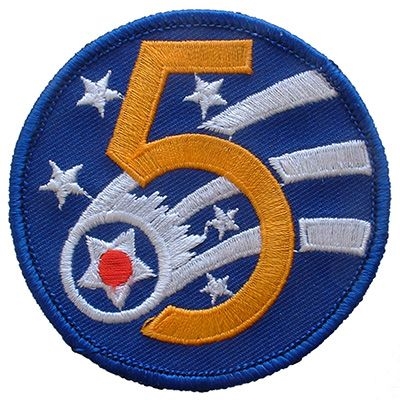 IRON ON 5TH AIR FORCE PATCH