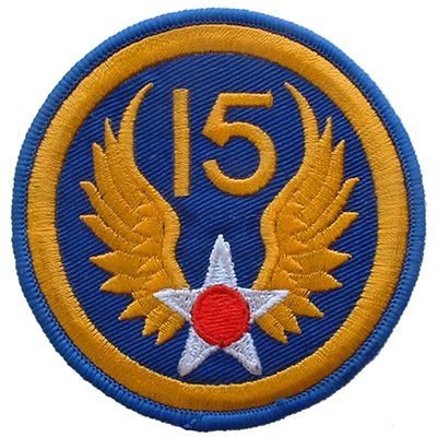 IRON ON 15TH AIR FORCE PATCH