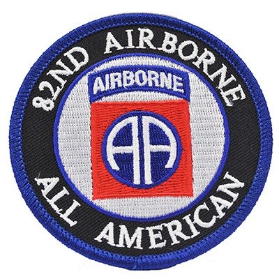 IRON ON ROUND 82nd AIRBORNE PATCH
