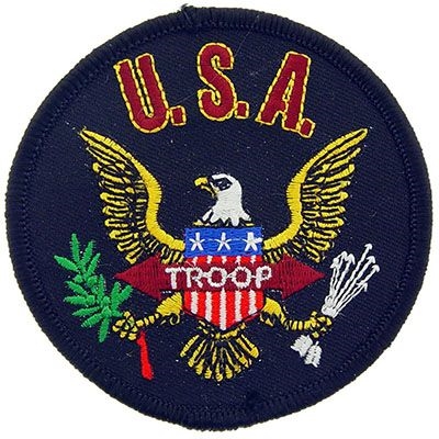 IRON ON USA TROOP PATCH