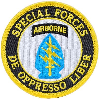 IRON ON ROUND SPECIAL FORCES PATCH