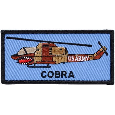 IRON ON COBRA HELICOPTER PATCH