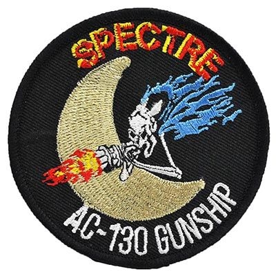 IRON ON USAF SPECTRE AC-130 GUNSHIP PATCH