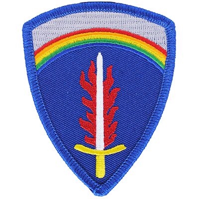 IRON ON WWII ARMY SHAEF USA PATCH