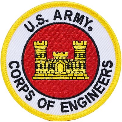 IRON ON ARMY CORPS OF ENGINEERS PATCH