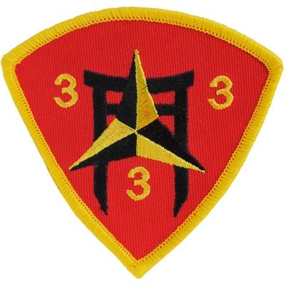 IRON ON  USMC 3rd BAT 3rd MARINES  DIV PATCH