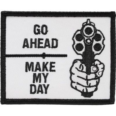 IRON ON GO AHEAD MAKE MY DAY PATCH
