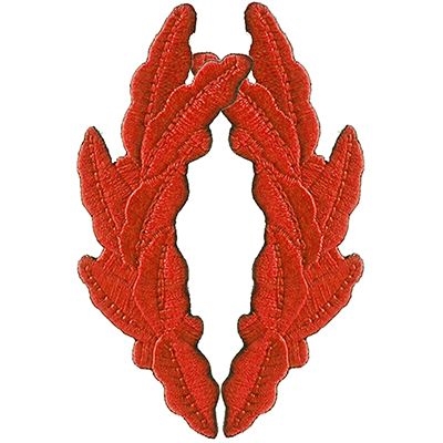 IRON ON 2pc SCRAMBLED EGGS  RED PATCH