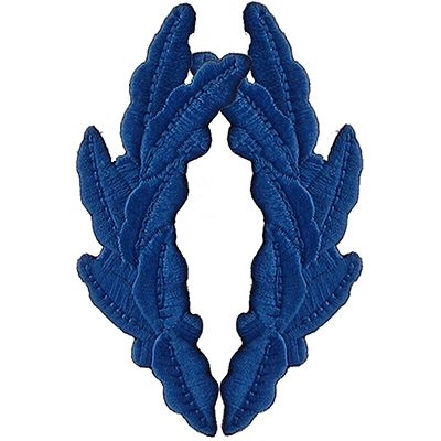 IRON ON 2pc SCRAMBLED EGGS  BLUE PATCH