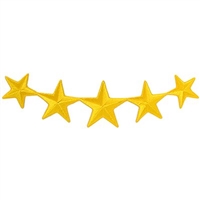 IRON ON 5 GOLD STARS PATCH