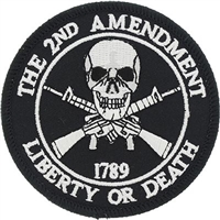 IRON ON BLACK 2ND AMENDMENT PATCH