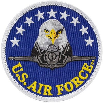 IRON ON  USAF FIGHTER EAGLE PATCH