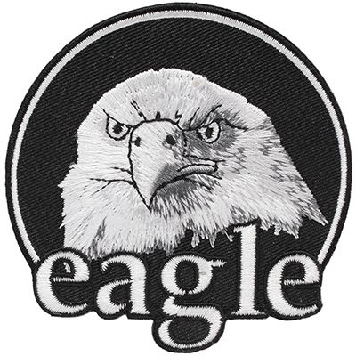 IRON ON BLACK EAGLE PATCH