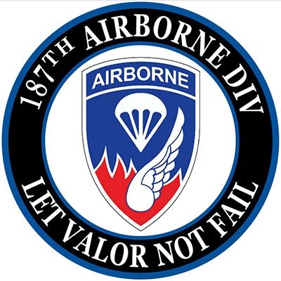 IRON ON ROUND 187th AIRBORNE PATCH