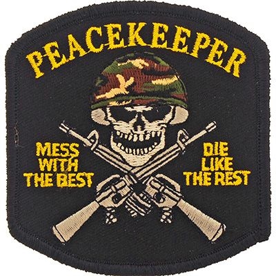 IRON ON PEACEKEEPER PATCH