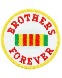 IRON ON ROUND VIETNAM BROTHERS FOREVER PATCH