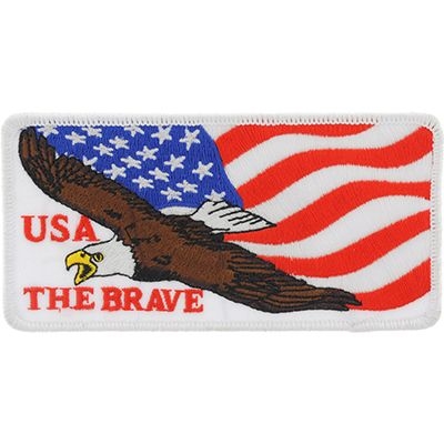 IRON ON USA THE BRAVE EAGLE PATCH
