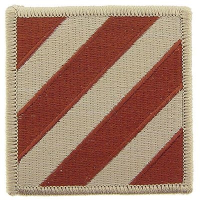 IRON ON 3rd INFANTRY DIV DESERT PATCH