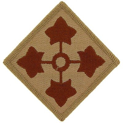 IRON ON 4th INFANTRY DIV DESERT PATCH