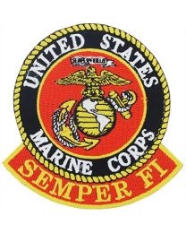IRON ON US MARINES  LOGO SEMPER FI PATCH