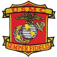 IRON ON USMC SEMPER FI SHIELD PATCH