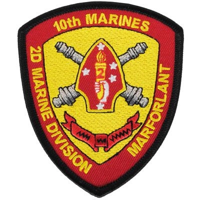 IRON ON  10th MARINES 2D DIV PATCH