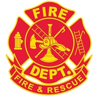 IRON ON FIRE AND RESCUE LOGO PATCH