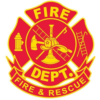 IRON ON FIRE AND RESCUE LOGO PATCH