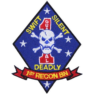 IRON ON USMC 1ST RECON BATALLION PATCH