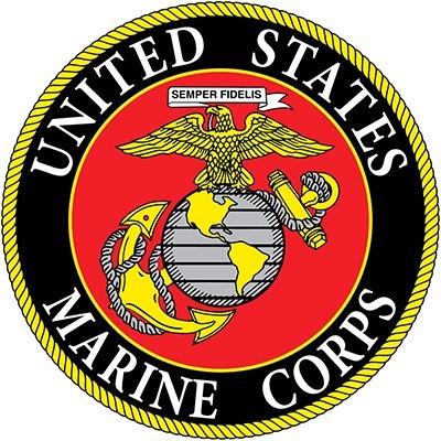 IRON ON  USMC LOGO ROUND PATCH