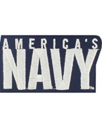 IRON ON RECTANGLE AMERICA'S NAVY PATCH