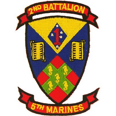 IRON ON  USMC 2nd BAT 5th MARINES  DIV PATCH