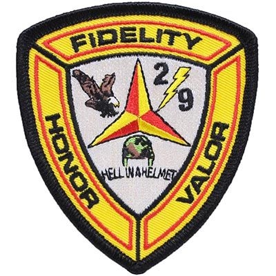 IRON ON  USMC 2nd BAT 9th MARINES  DIV PATCH