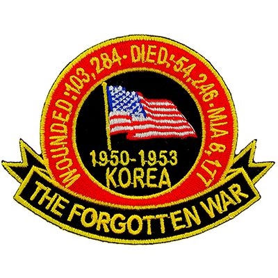 IRON ON KOREA WOUNDED/DIED PATCH