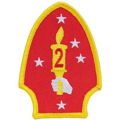 IRON ON USMC 2ND MARINE DIV PATCH