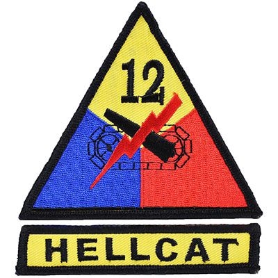 IRON ON 12th ARMORED DIV PATCH