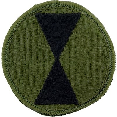 IRON ON 7th INFANTRY DIV SUBDUED PATCH