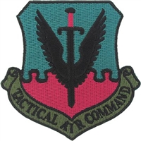 IRON ON TACTICAL AIR COMMAND SUBDUED PATCH
