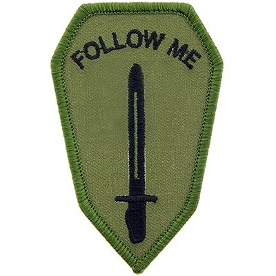 IRON ON ARMY INFANTRY SCHOOL SUBDUED PATCH