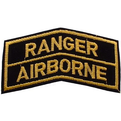 IRON ON AIRBORNE RANGER TAB PATCH