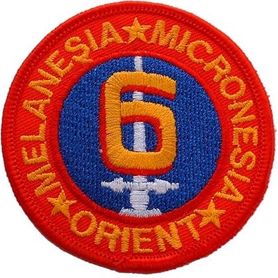 IRON ON USMC ROUND 6th DIV PATCH