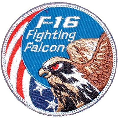 IRON ON USAF F-16 FIGHTING FALCON PATCH