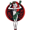 IRON ON NOSE ART LADY LUCK PATCH