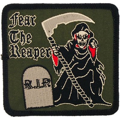 IRON ON FEAR THE REAPER SUBDUED PATCH