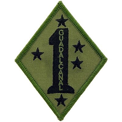 IRON ON USMC 1ST MARINE DIV SUBDUED PATCH
