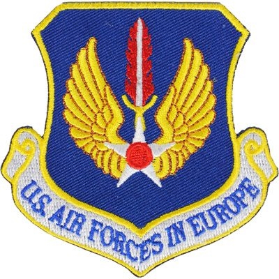 IRON ON US FORCES IN EUROPE PATCH