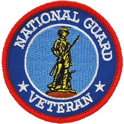 IRON ON NATIONAL GUARD VETERAN PATCH