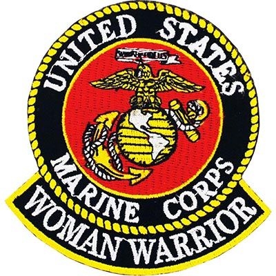 IRON ON USMC WOMAN WARRIOR PATCH